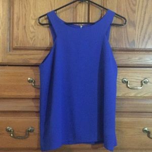 Royal Blue High Neck Blouse